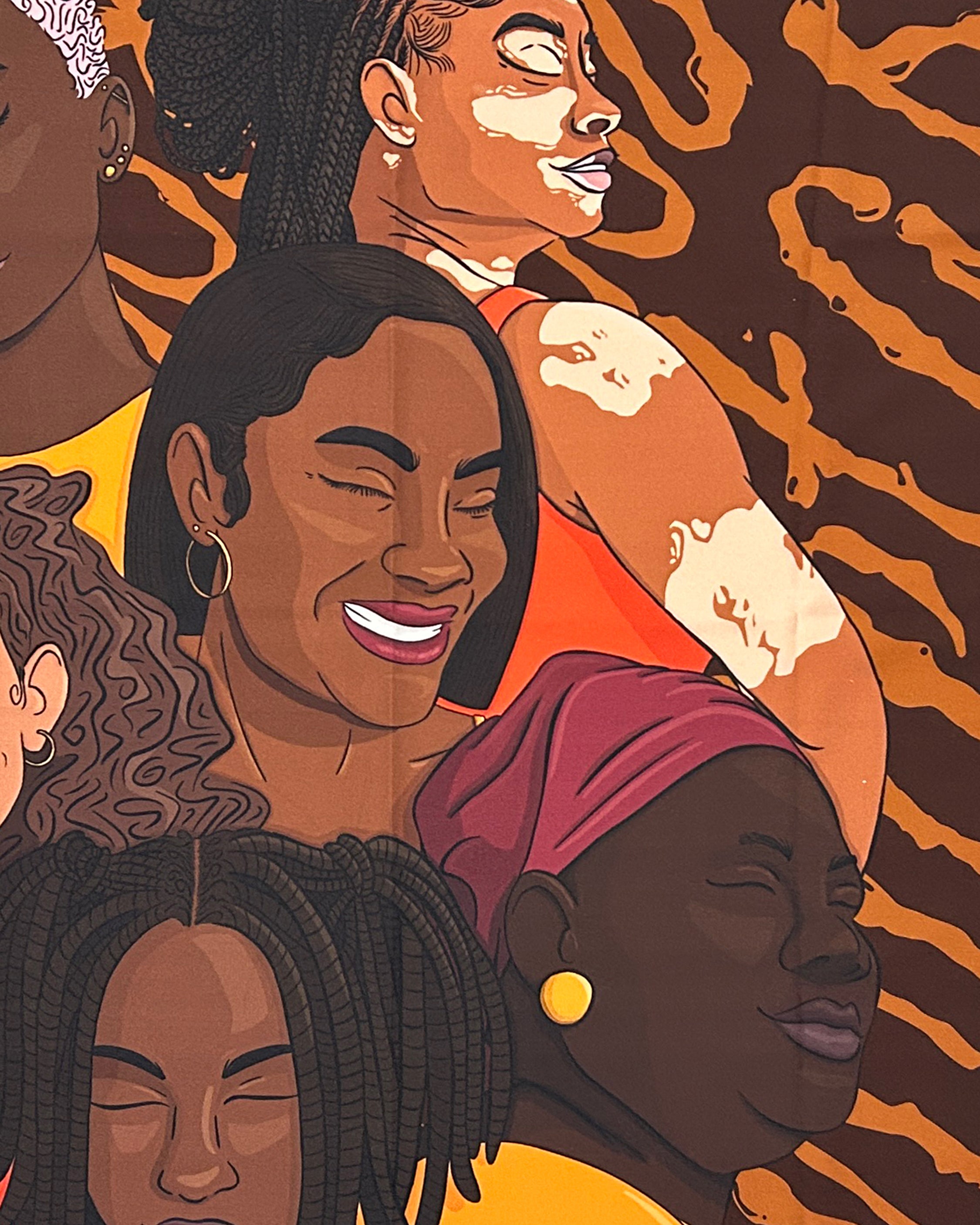 Pañoleta ilustrada We Are Proud Prietas